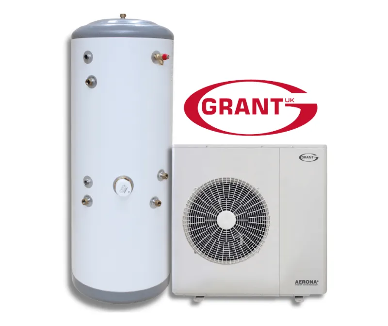 Grant Aerona3 Air Source Heat Pump With Twin Coil Cylinder & Install Pack (Solar compatible) - Image 3