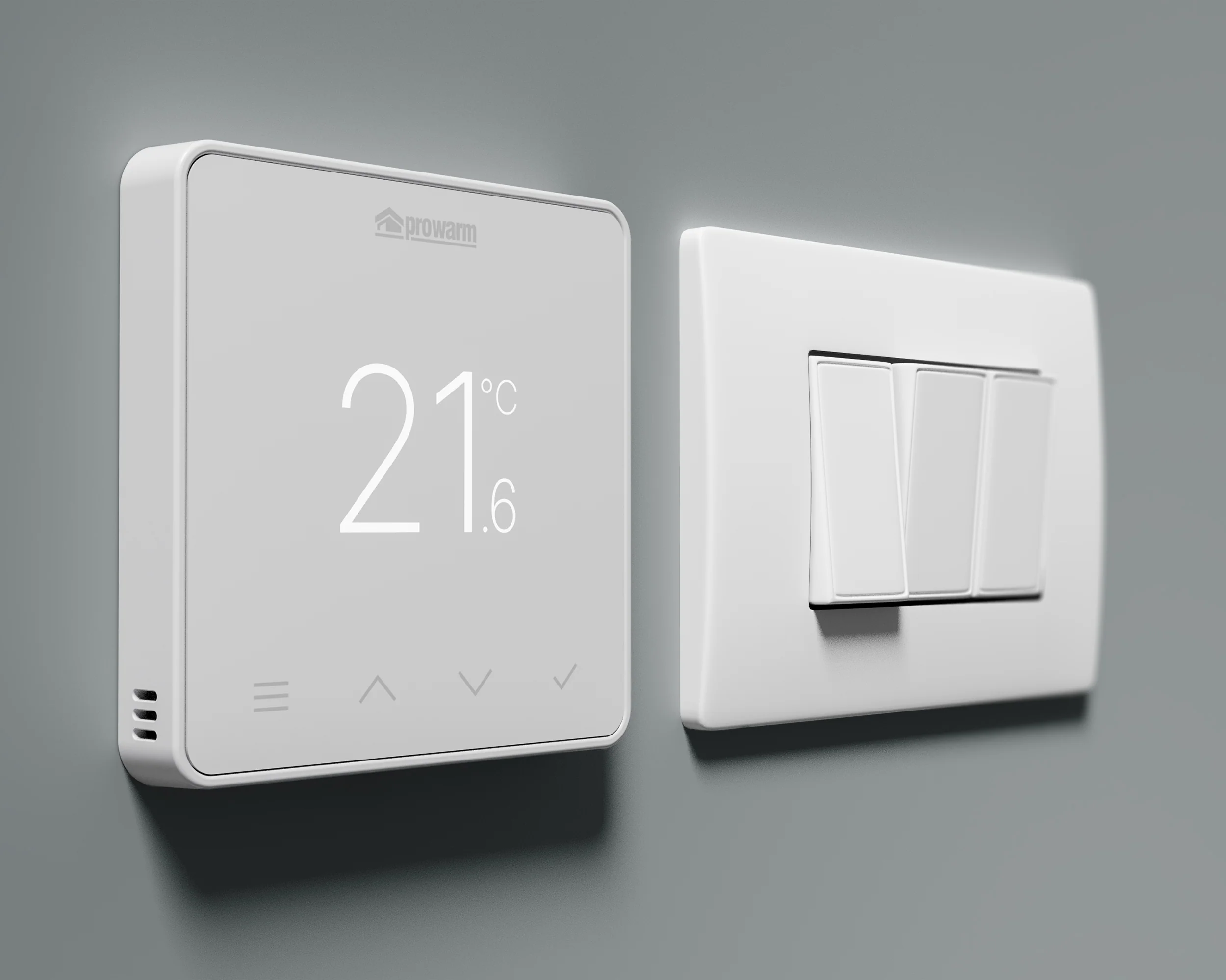 ProWarm Touch IQ S Series - White Wifi Thermostat - Image 3